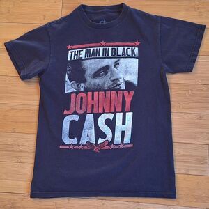 Johnny Cash The Man In Black Zion Rootswear Authentic T-Shirt Tubular Tee S